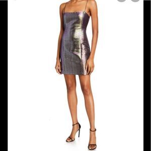 LIKELY Harley multicolor metallic mini dress